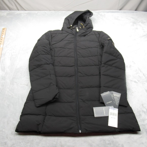 Ralph Lauren Down Jacket Womens Medium Black Stretch Light Packable Puff NWD - Picture 1 of 15
